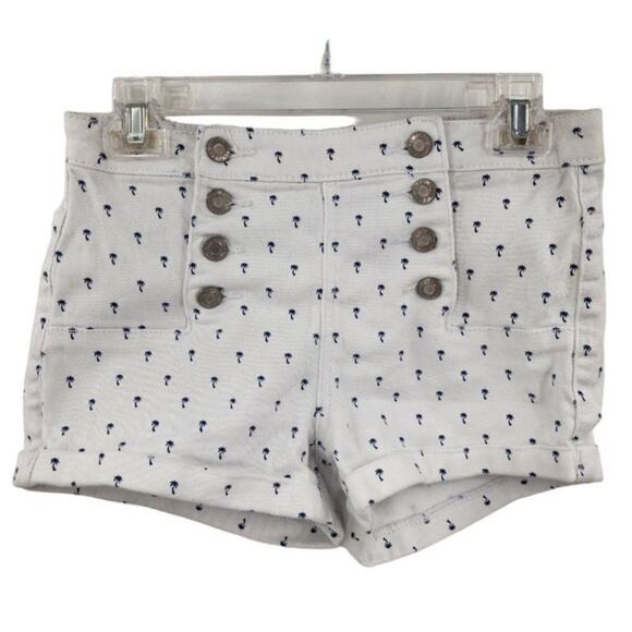 Rue21 Pants - RUE21 White Palm Tree Print Shorts Womens Size 3/4 Summer Beach
